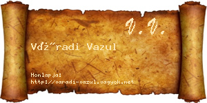 Váradi Vazul névjegykártya
